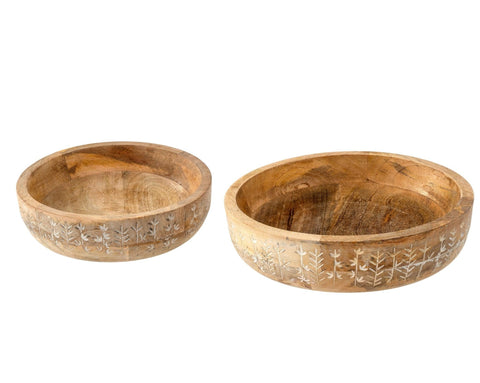 Wildflower Wooden Bowls - 2 sizes
