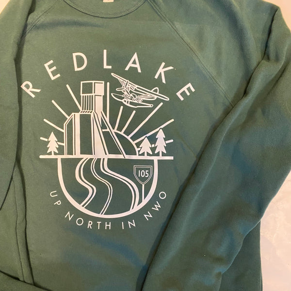 Red Lake Up North Collection Crewneck - Forest