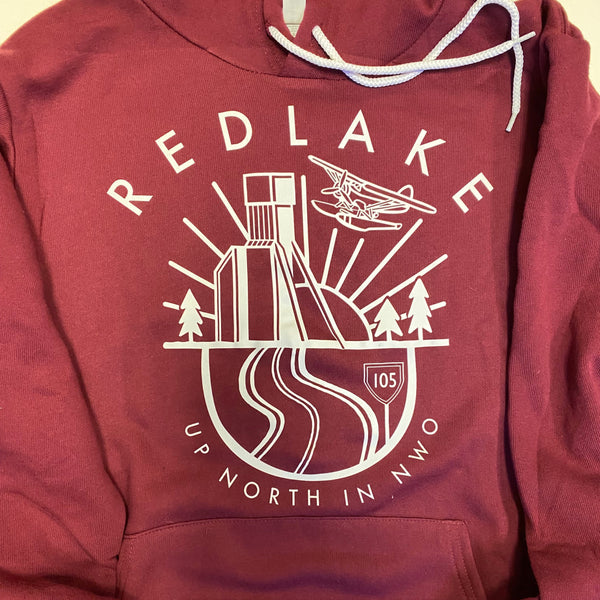 Red Lake Up North Hoodie - Merlot