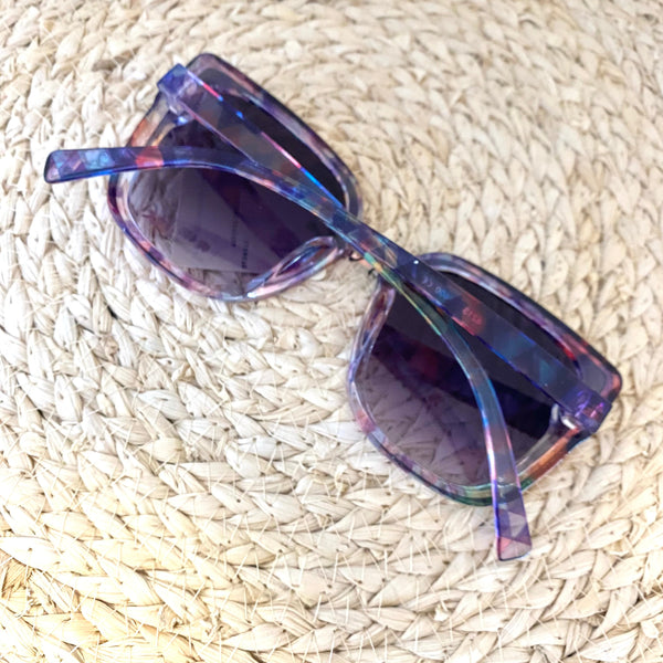 Floral Sunglasses - Purple