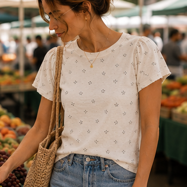 Colette Ruffle Sleeve Top