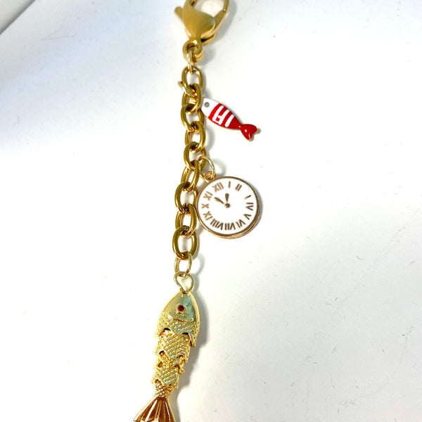 Time to Fish- Bag Charm