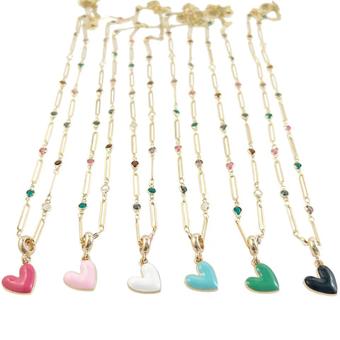 Heart Pop Necklaces - Assorted Colours