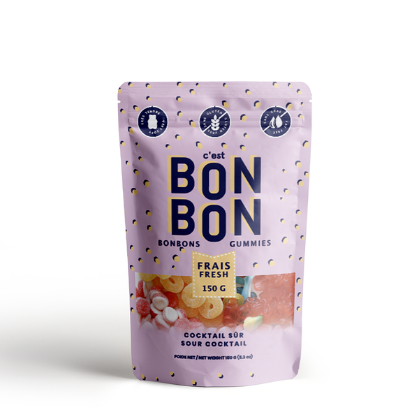 Bon Bon gummies packaging on a white background