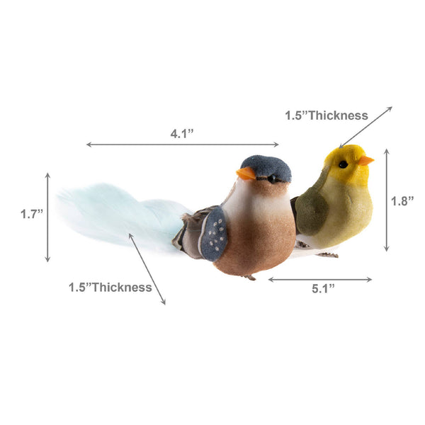 Bird Clip - Blue and Yellow