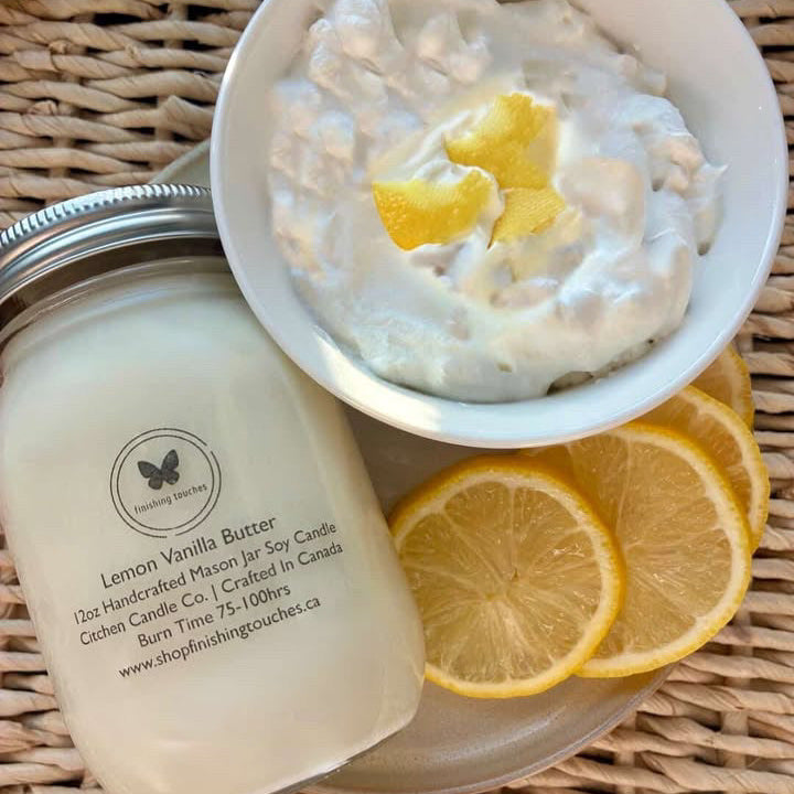 Lemon Vanilla Butter 12oz Soy Candle