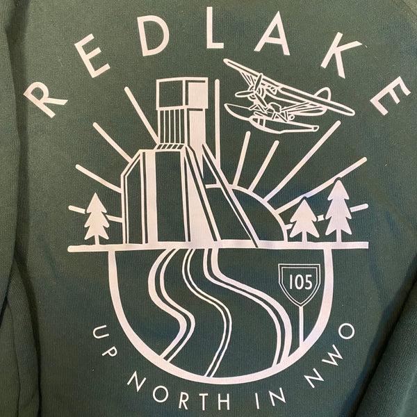 Red Lake Up North Collection Crewneck - Forest