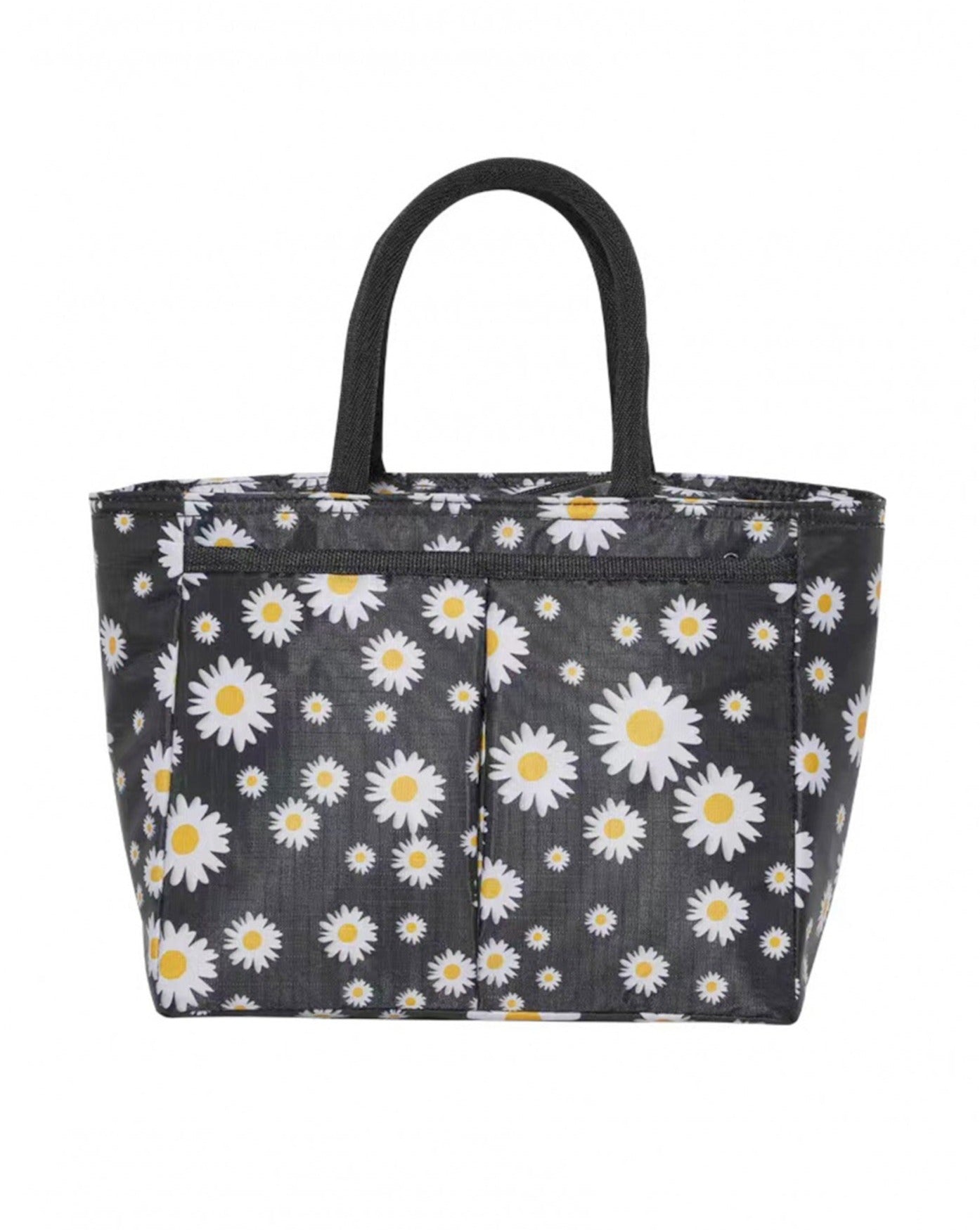 Coming up Daisies Insulated Lunch Bag - Black