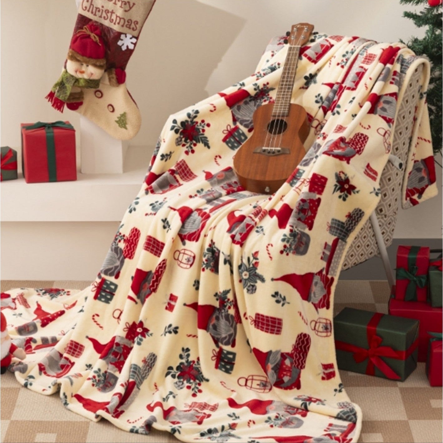 Gnome for the Holidays Blanket