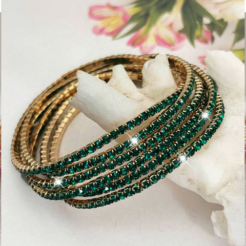Glimmer Bracelet Set - Dark Green
