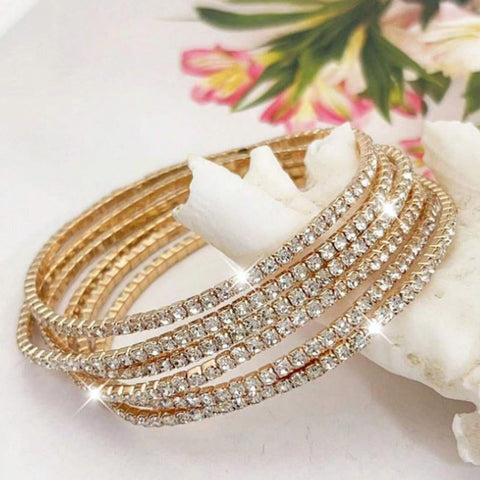 Glimmer Bracelet Set - White/Clear