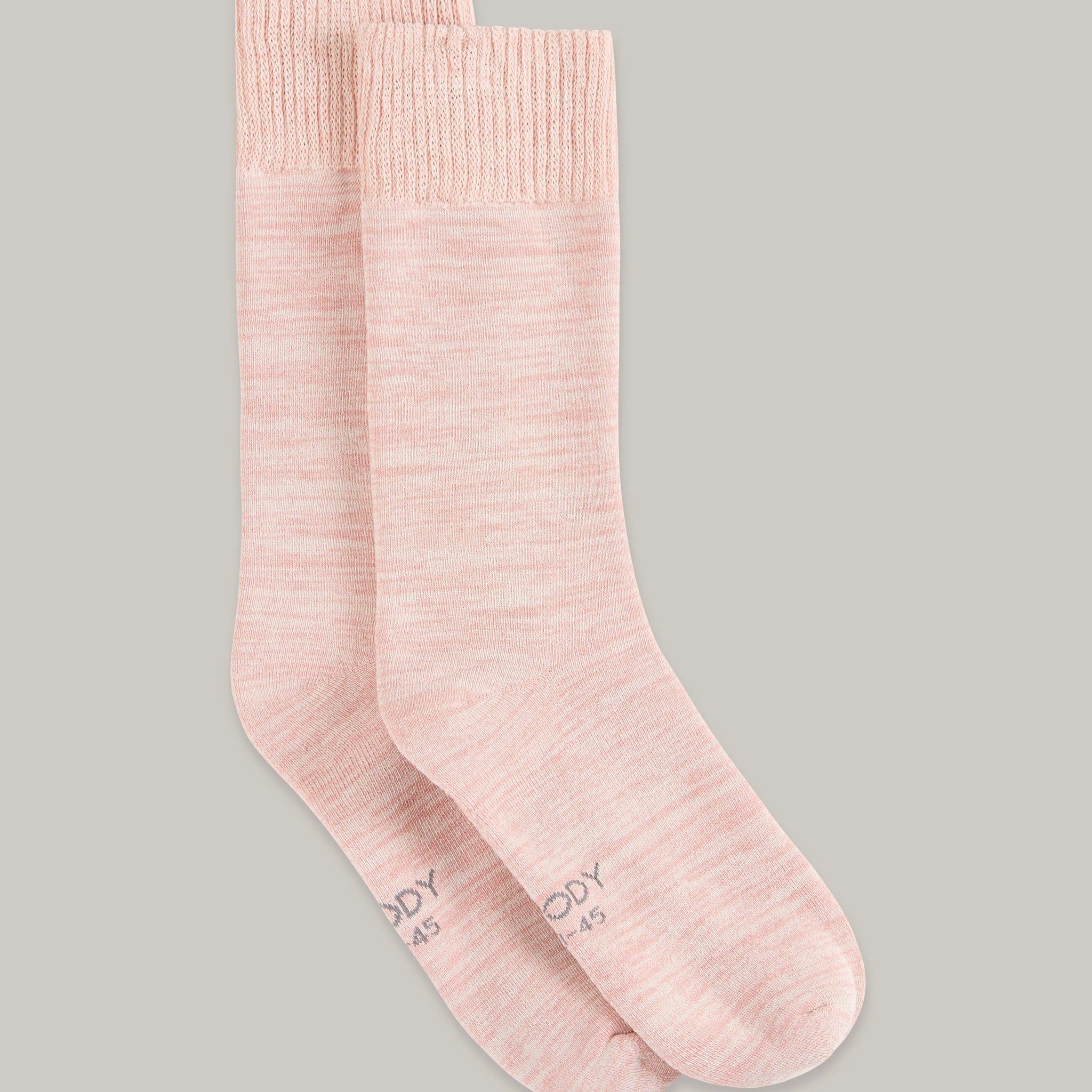 Bamboo Chunky Bed Sock by BOODY - Pink and Grey