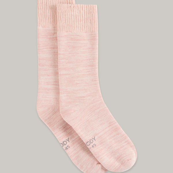 Bamboo Chunky Bed Sock by BOODY - Pink and Grey