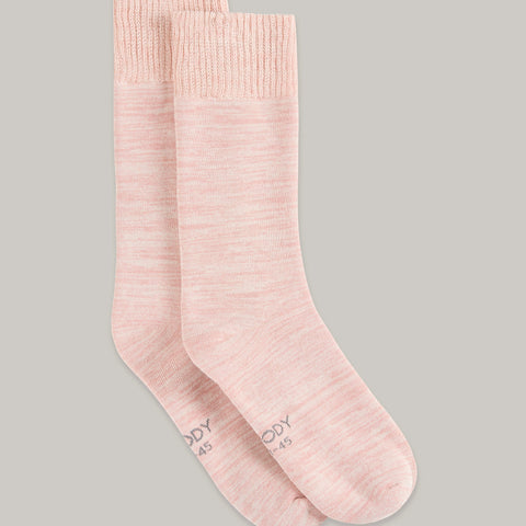 Bamboo Chunky Bed Sock by BOODY - Pink and Grey