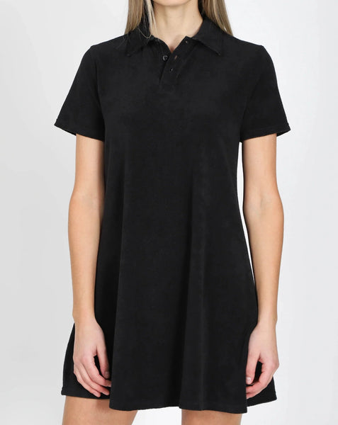 Terry Cloth Polo Dress- Brunette the Label