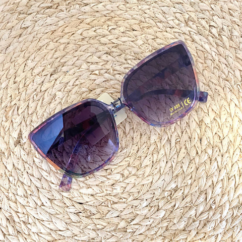 Floral Sunglasses - Purple