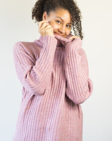 BFF Easy Rib Sweater - Rose