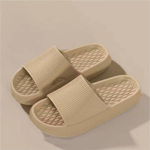 Unisex Soft Quilted Slides - Khaki