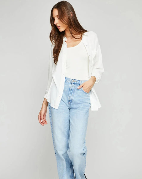 Hudson Button Down Shirt - White