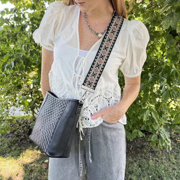 Stevie Woven Straps - Silver Hardware- Assorted Colours