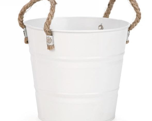White Metal Bucket