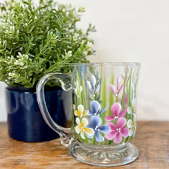 Hand Painted Wildflower Mug