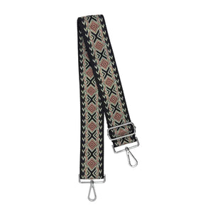 Stevie Handbag Straps - Light Gold Hardware - Black