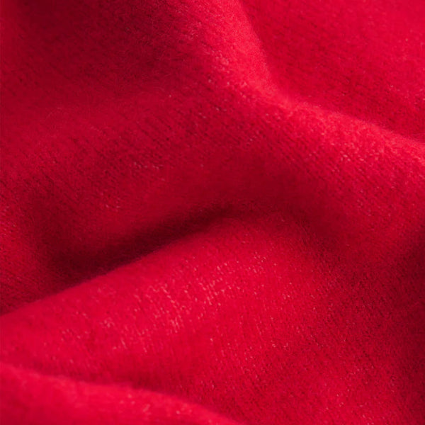 Close-up of red fabric texture
