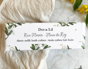 Rice Flower Milk Bath Cubes- Gift Set