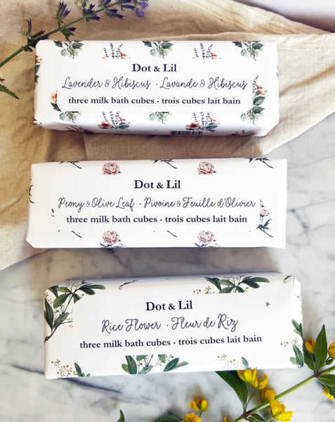 Rice Flower Milk Bath Cubes- Gift Set