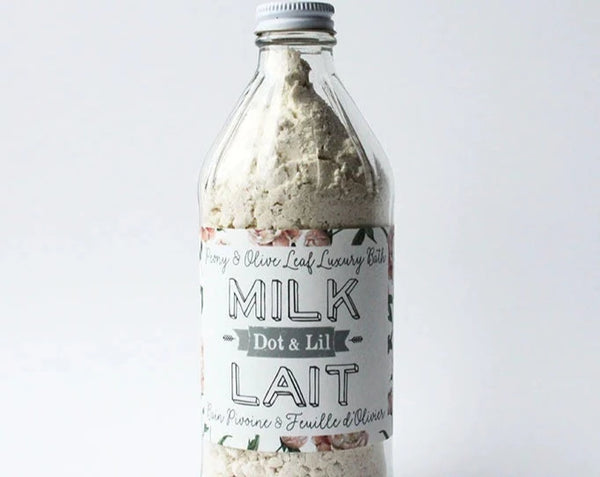 Peony and Olive Leaf Milk Bath Bottle