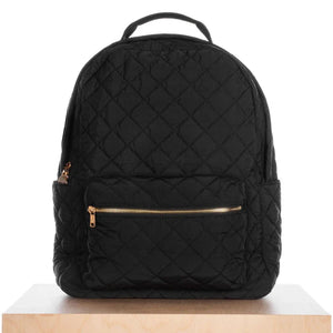 Quilted Backpack - Black