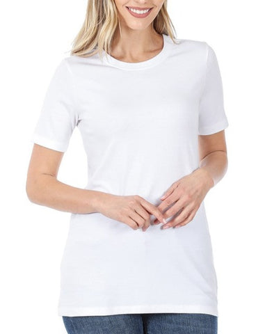 Basic white cotton t shirt