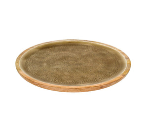 Mandala Enameled Wood Tray
