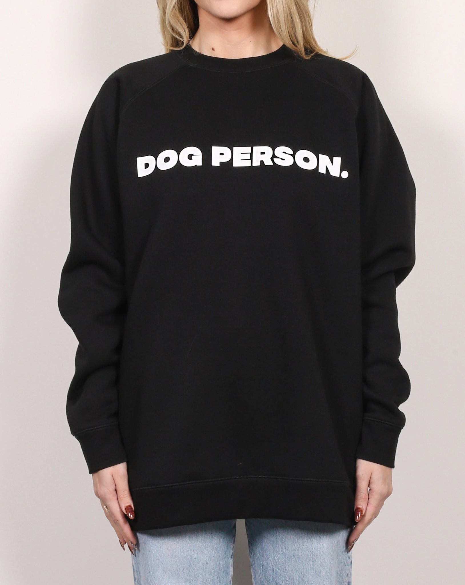 Dog Person Big Sister Crew Neck Sweatshirt