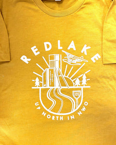 Red Lake- Up North T Shirt Heather Mustard